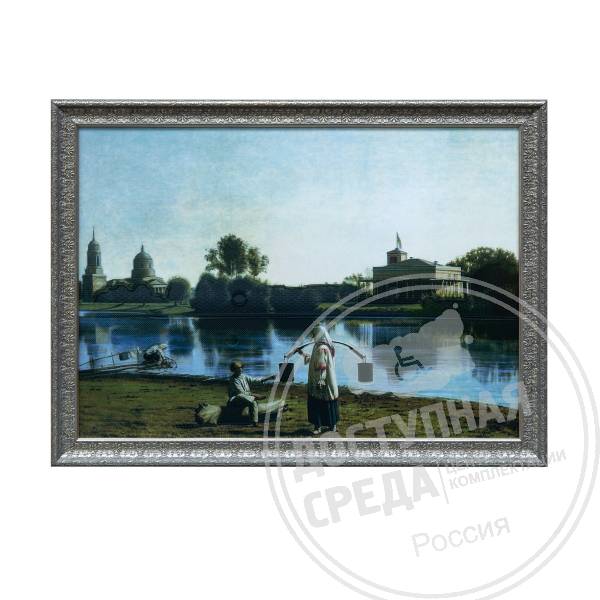 Картина 2D картина "Вид на усадьбу Спасское", тактильная